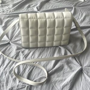 White padded purse